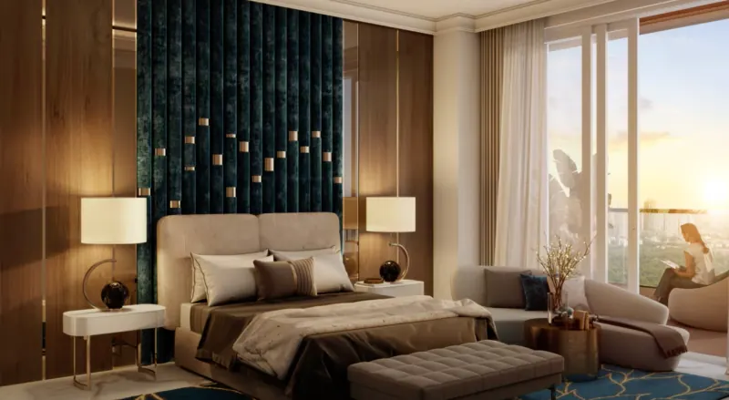 Ivory County Sector 115 Noida luxury bedroom interior