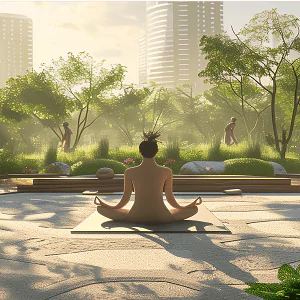 Ivory County Sector 115 Noida Amenities - Yoga & Meditation Zone
